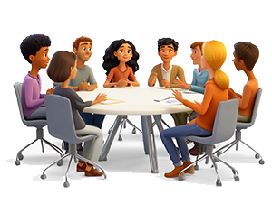 Optimized breakout groups around a table